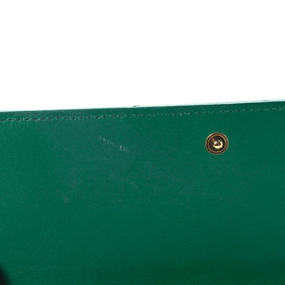 Gucci Calfskin Matelasse GG Marmont Continental Wallet Emerald Green 8 of 11
