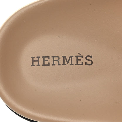 Hermes Suede Goatskin Womens Chypre Sandals 38 Beige Argile 8 of 9