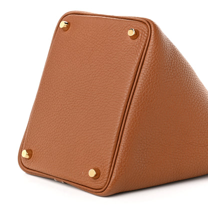 Hermes Taurillon Clemence Picotin Lock 18 PM Gold 9 of 10