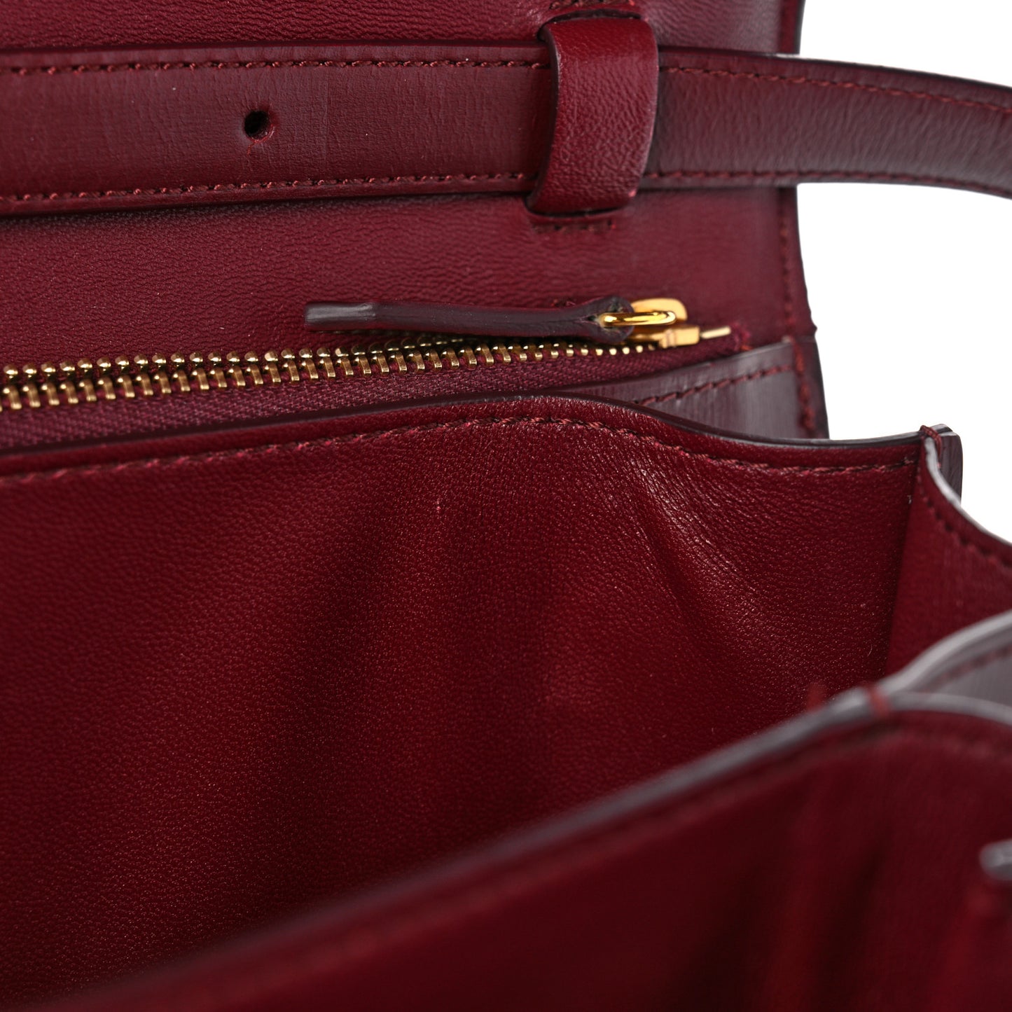 Liege Calfskin Medium Classic Box Flap Bag Burgundy