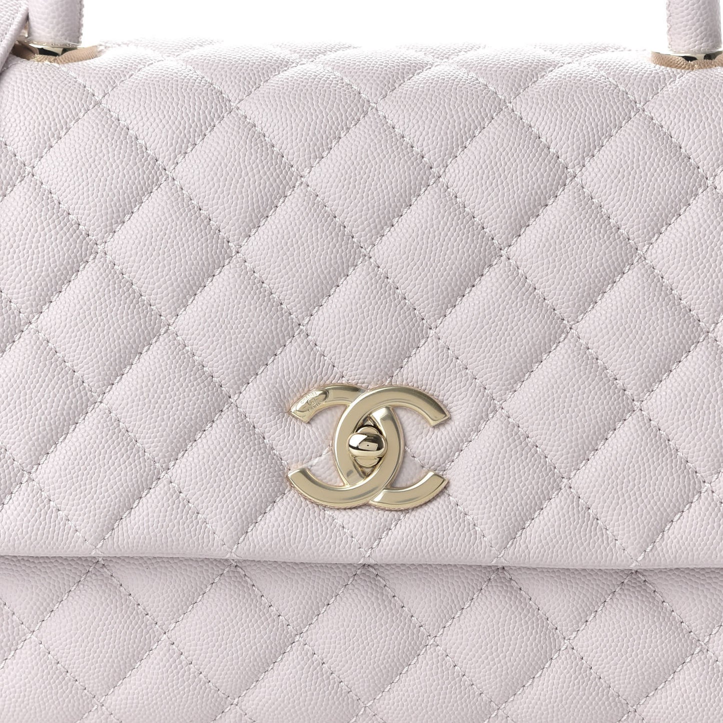 Caviar Quilted Small Coco Handle Flap Lilas Lilac