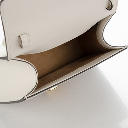 Gucci Calfskin Mini Sylvie Top Handle Bag White 7 of 9