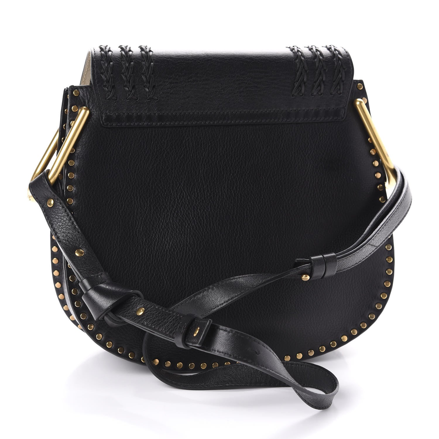 Chloe Suede Braided Small Hudson Shoulder Bag Black 3 of 12