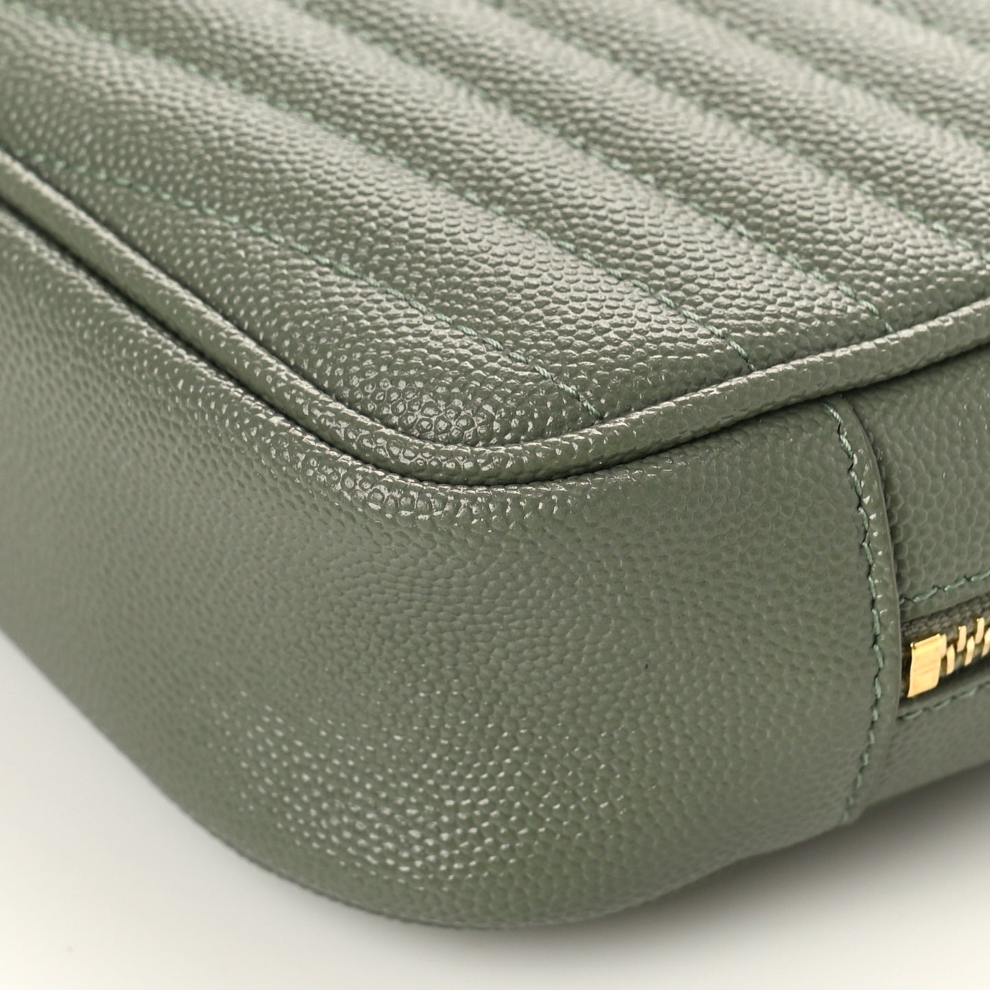 Grain De Poudre Matelasse Monogram Mini Lou Camera Bag Light Sage