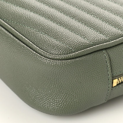 Saint Laurent Grain De Poudre Matelasse Monogram Mini Lou Camera Bag Light Sage 8 of 8