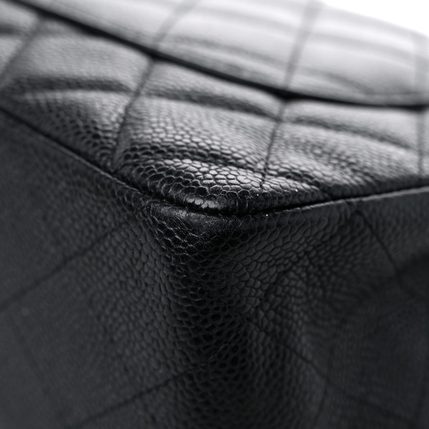 Caviar Quilted Jumbo Single Flap Black