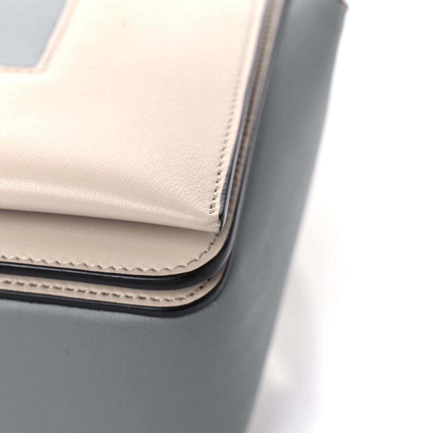 Celine Shiny Smooth Calfskin Medium Frame Shoulder Bag Grege Storm 10 of 11