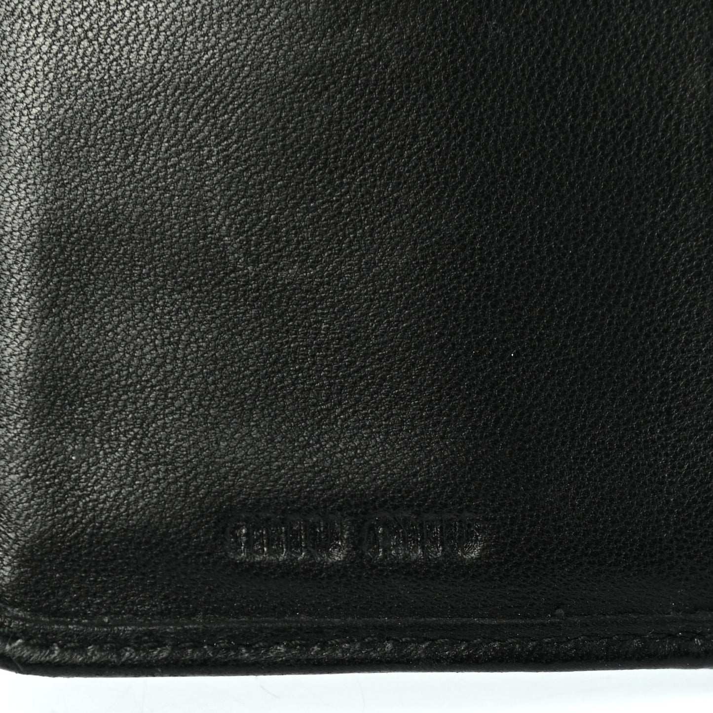 Nappa Matelasse Tri-Fold Flap Wallet Black