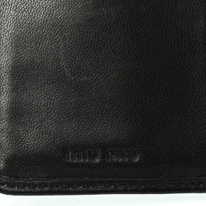 Miu Miu Nappa Matelasse Tri-Fold Flap Wallet Black 7 of 12