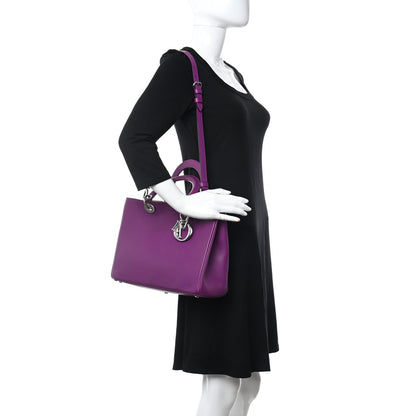 Christian Dior Smooth Calfskin Medium Diorissimo Bag Purple 2 of 24