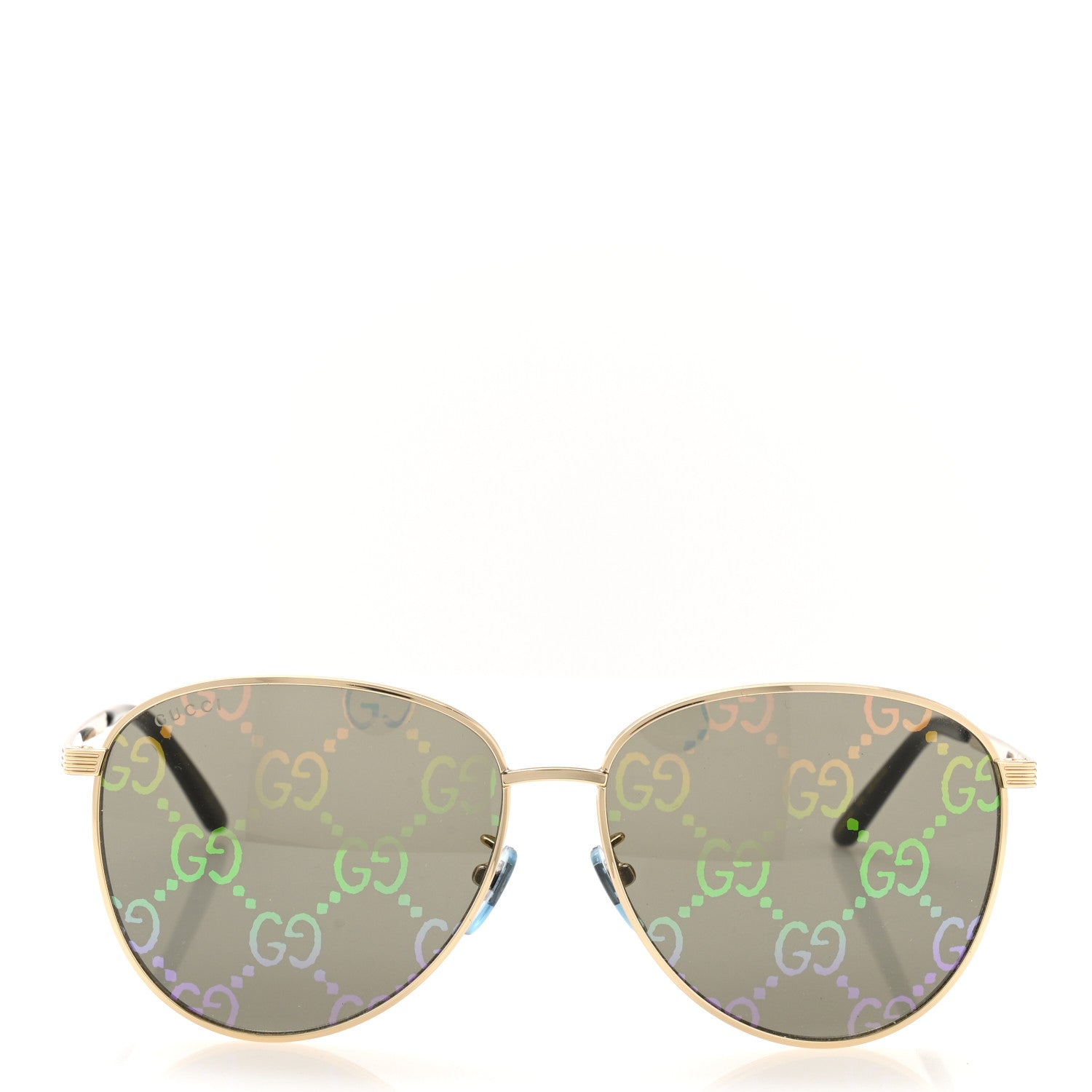 Gucci Metal Aviator Sunglasses GG0945SA Gold Multicolor 2 of 5