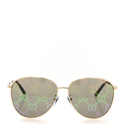 Gucci Metal Aviator Sunglasses GG0945SA Gold Multicolor 2 of 5