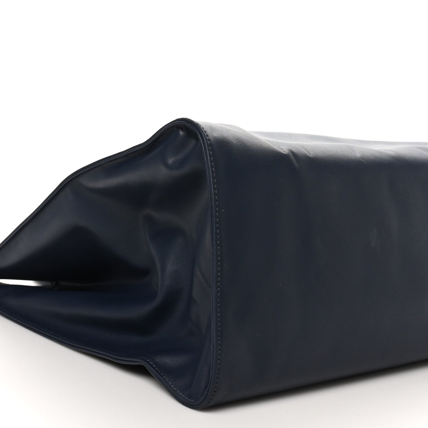 Vegan Leather Large Shopping Bag Navy