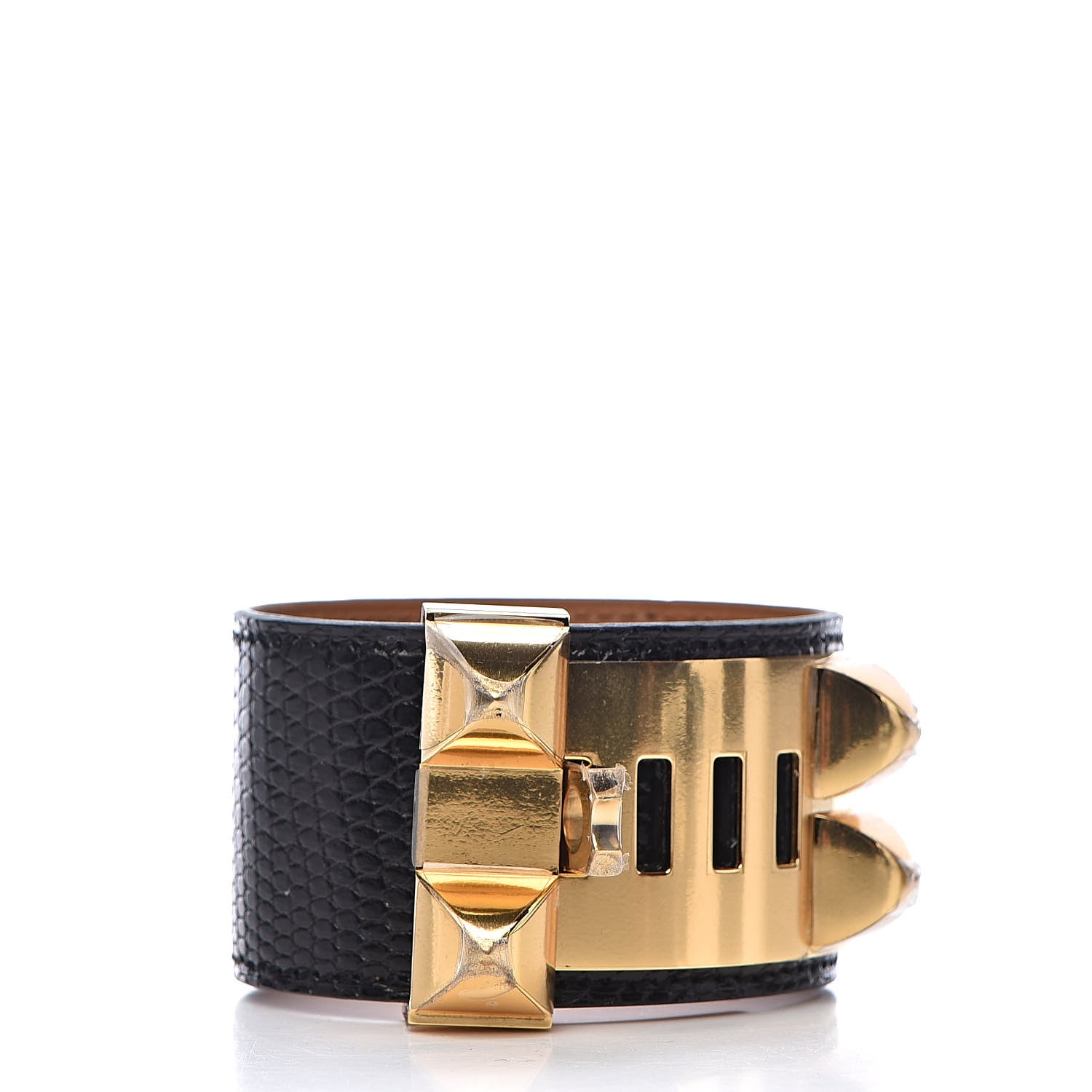 Hermes Lizard Collier De Chien CDC Bracelet T2 Black 3 of 6