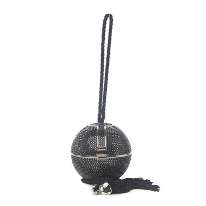 Judith Leiber Swarovski Crystal Disco Ball Minaudiere Clutch Black 1 of 7