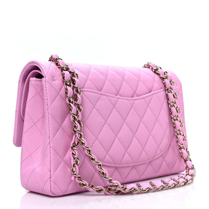 Chanel Caviar Quilted Medium Double Flap Pink 3 of 8