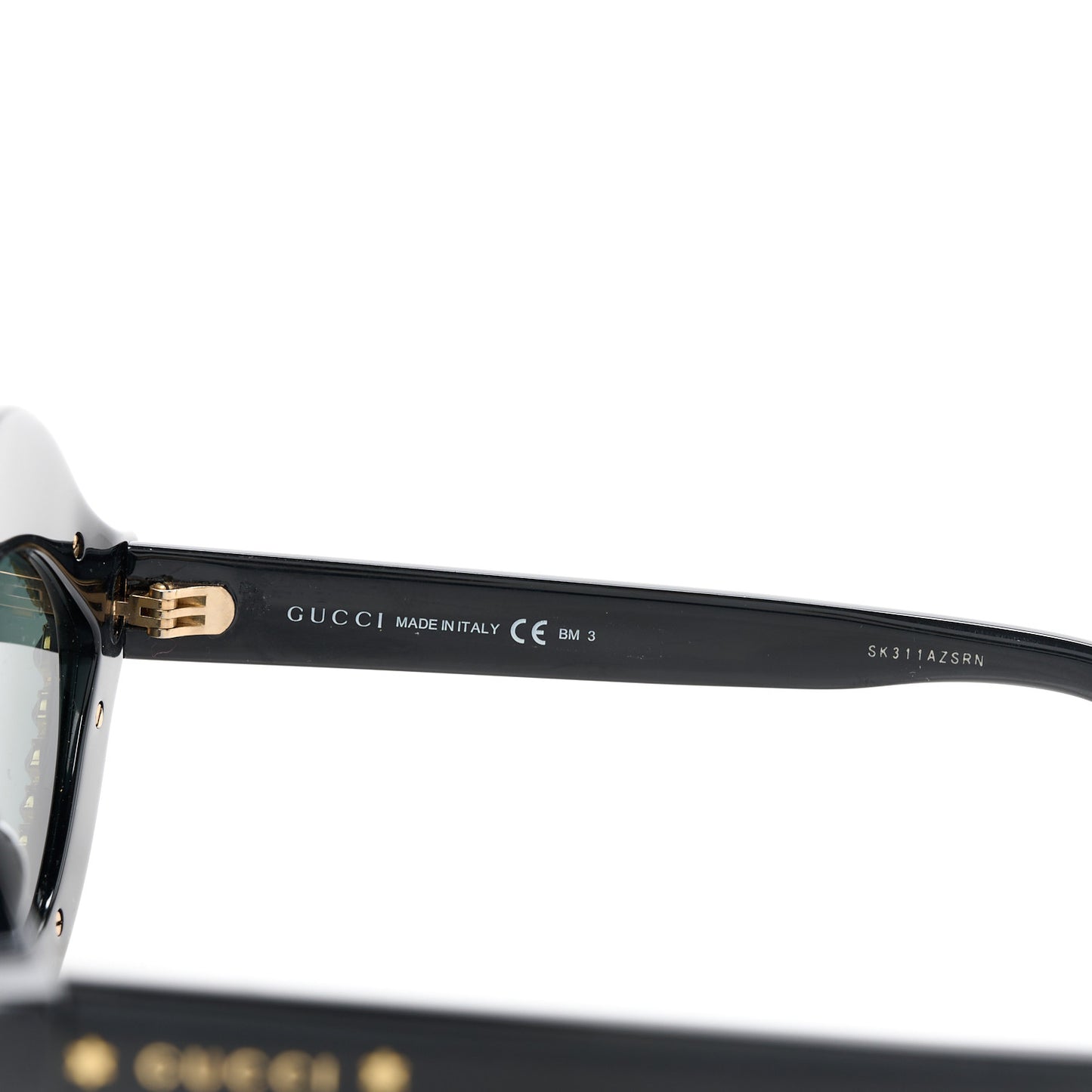 Acetate Crystal Studded Cat Eye Sunglasses GG3867/S Black