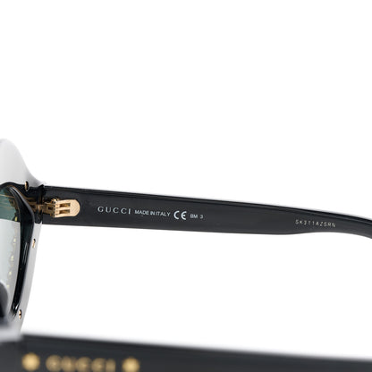 Gucci Acetate Crystal Studded Cat Eye Sunglasses GG3867/S Black 6 of 8