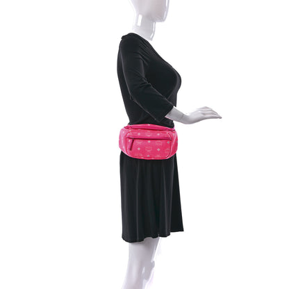 MCM Visetos Small Original Crossbody Bag Neon Pink 2 of 8