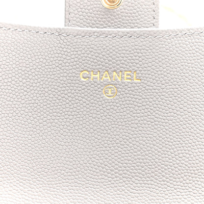 Chanel Caviar Quilted Phone Holder Wallet on Removable Chain Grey 6 of 11