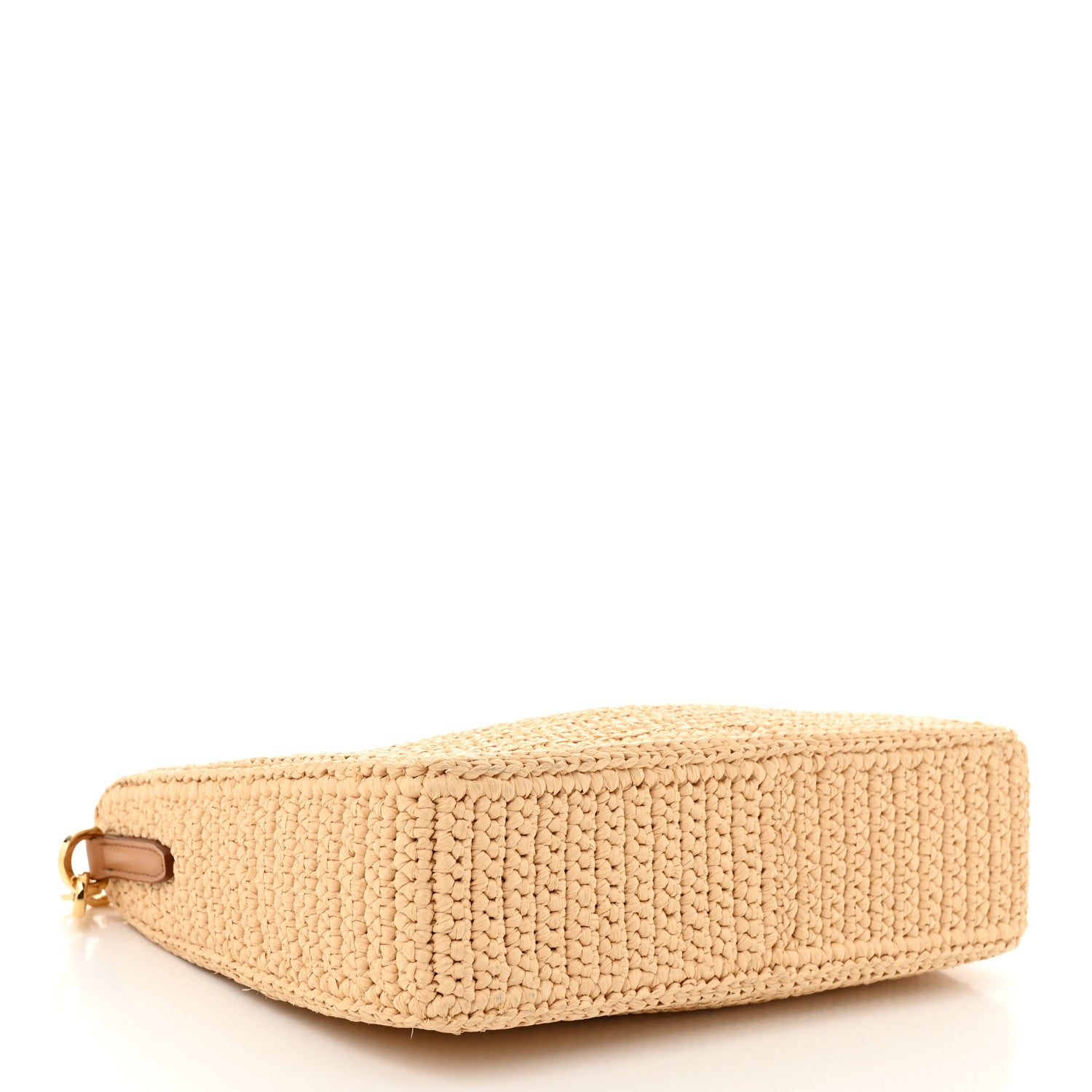 Prada Yarn Raffia Effect Crochet Re-Edition 2005 Shoulder Bag Naturale 4 of 11