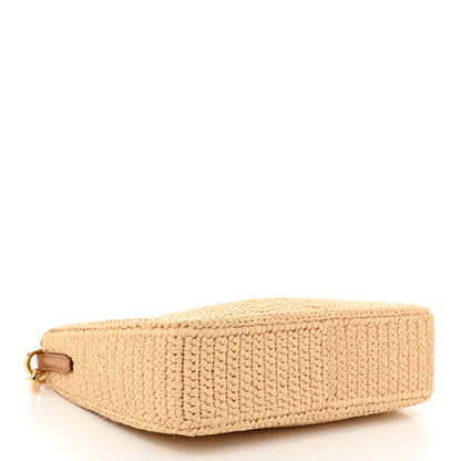 Prada Yarn Raffia Effect Crochet Re-Edition 2005 Shoulder Bag Naturale 4 of 11