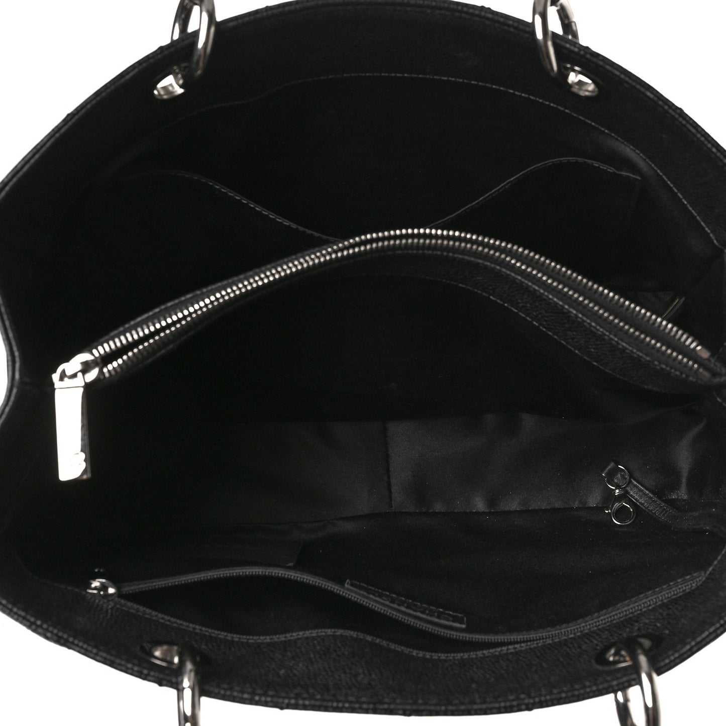 Caviar Quilted Grand Shopping Tote GST Black