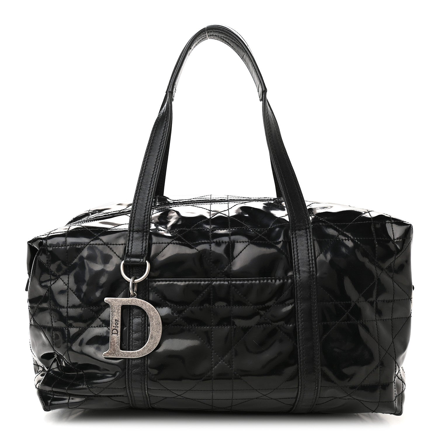Christian Dior Vinyl Cannage Duffle Black 1 of 11