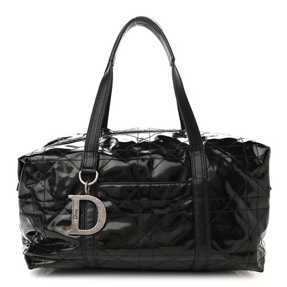 Christian Dior Vinyl Cannage Duffle Black 1 of 11