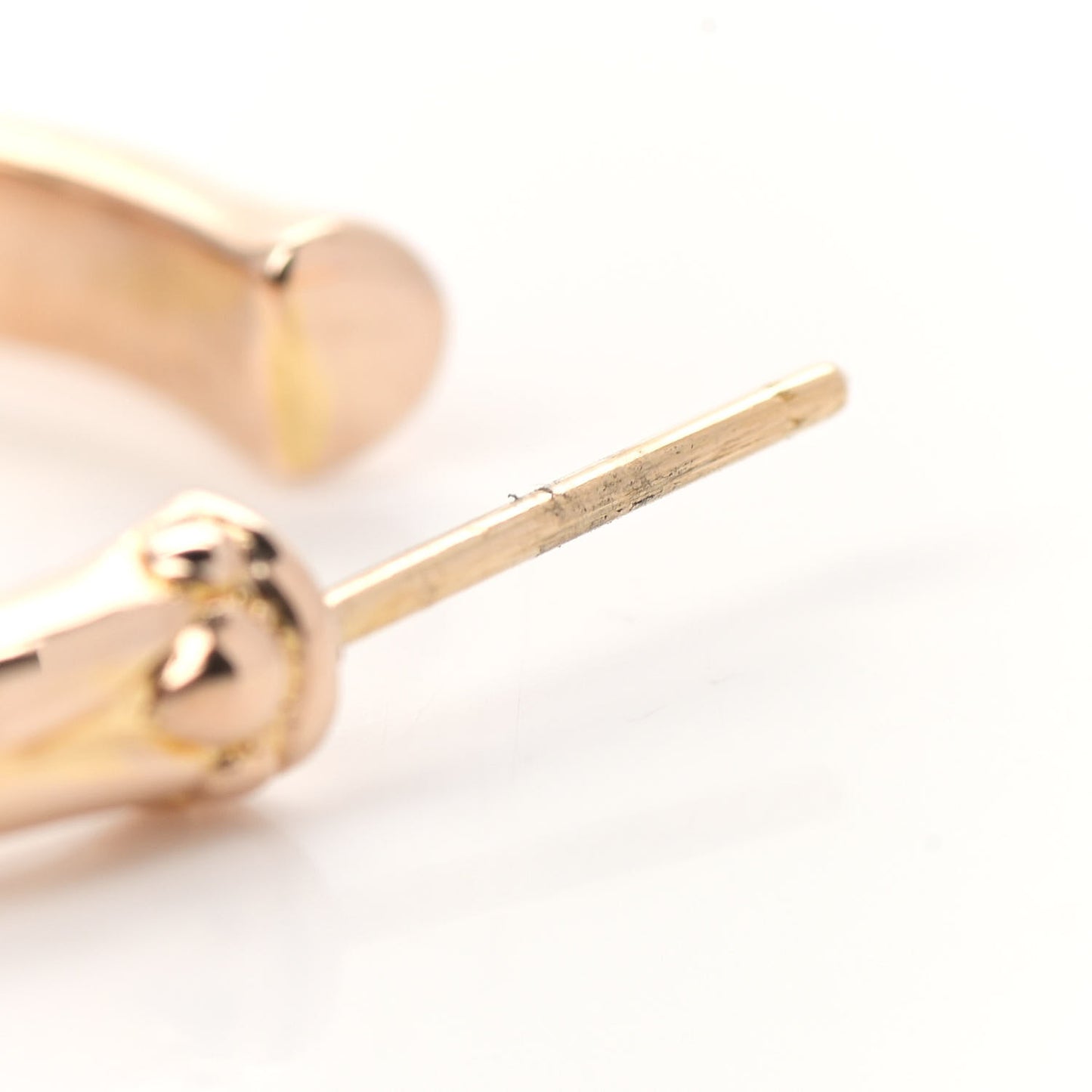 18K Yellow Gold Small Bamboo Hoop Earrings