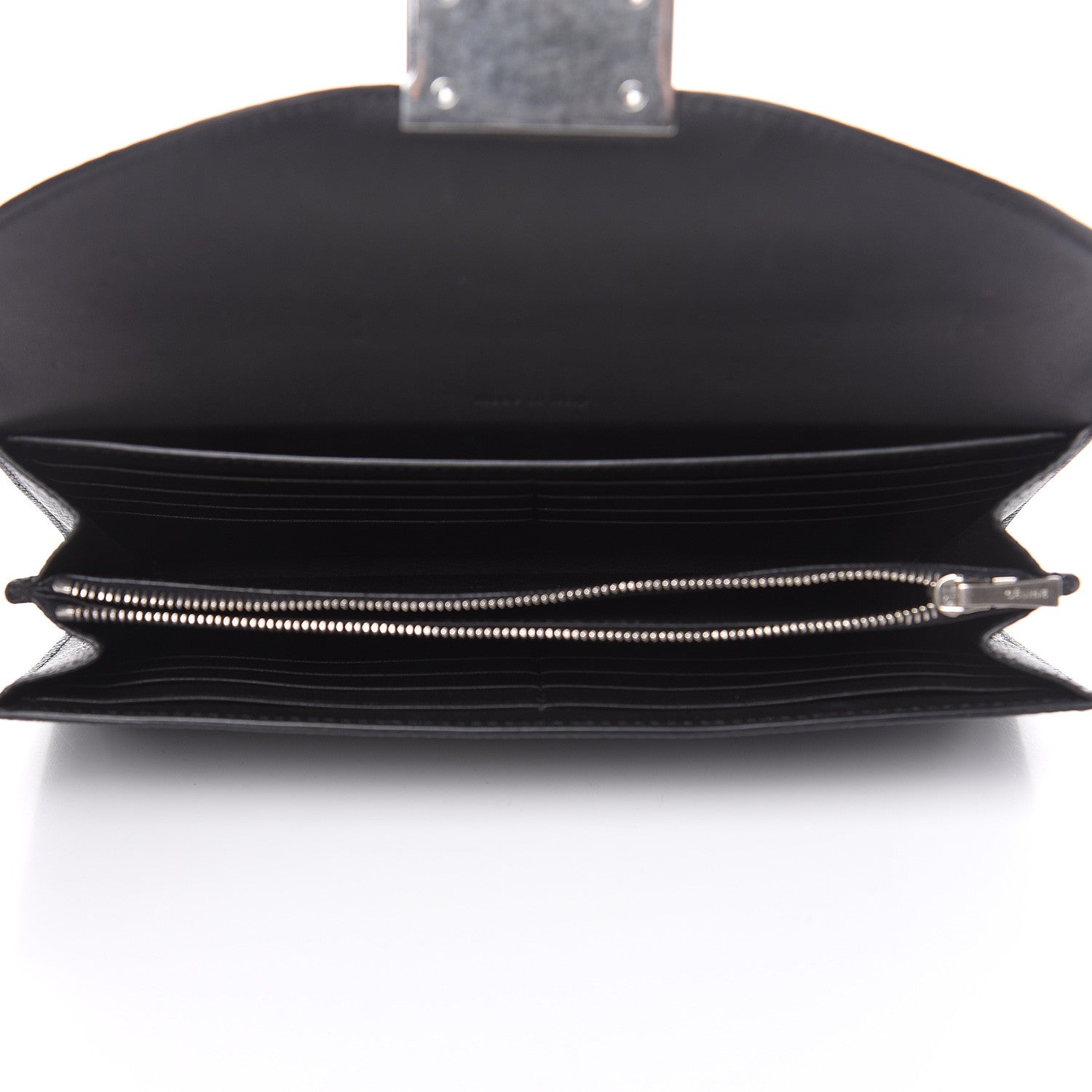 Celine Grained Calfskin Large Trotteur Multifunction Flap Wallet Black 5 of 8