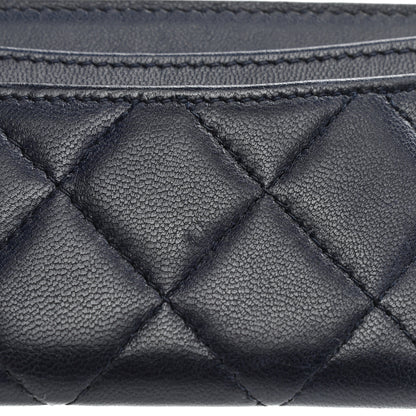 Chanel Lambskin Quilted Card Holder Blue 10 of 11