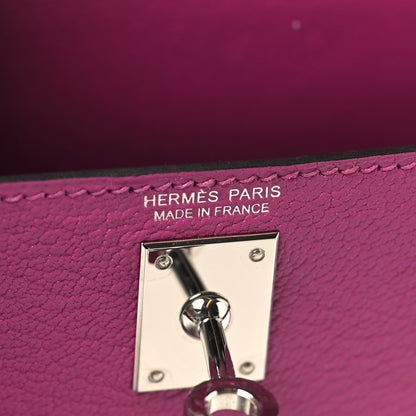 Hermes Chevre Mysore Mini Kelly Sellier 20 Rose Pourpre 6 of 13