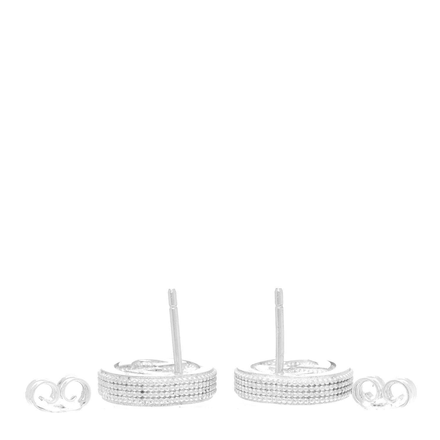 Gucci Sterling Silver Interlocking G Stud Earrings 3 of 5