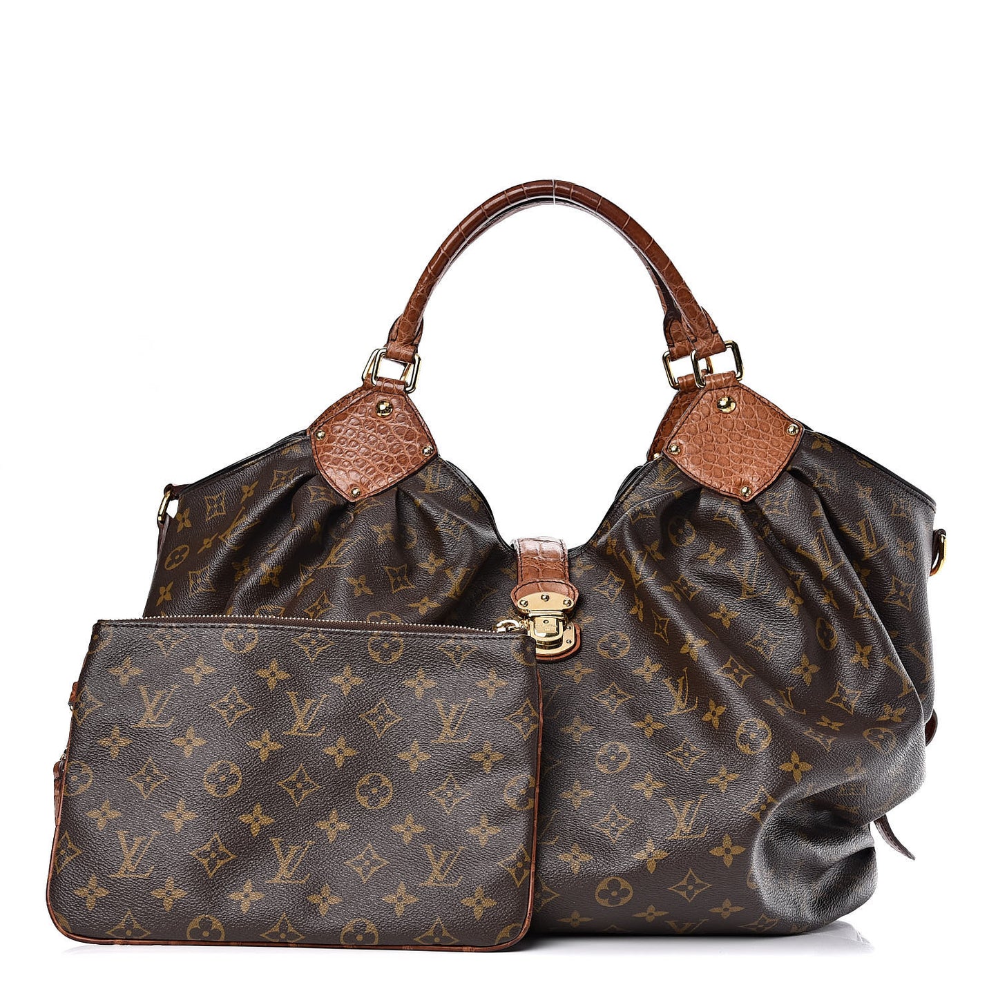 Monogram Alligator Trim Mahina XL