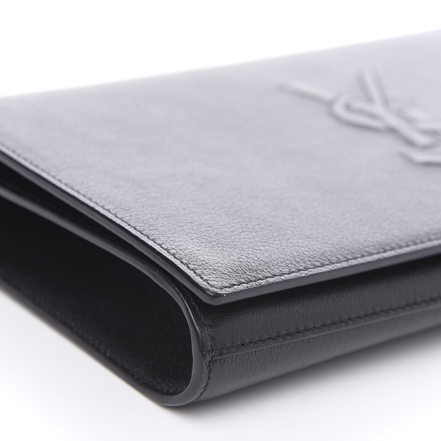 Calfskin Monogram Large Belle De Jour Clutch Black