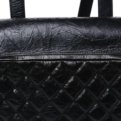 Chanel Grained Calfskin Quilted Large Casual Rock Backpack Black 8 of 10