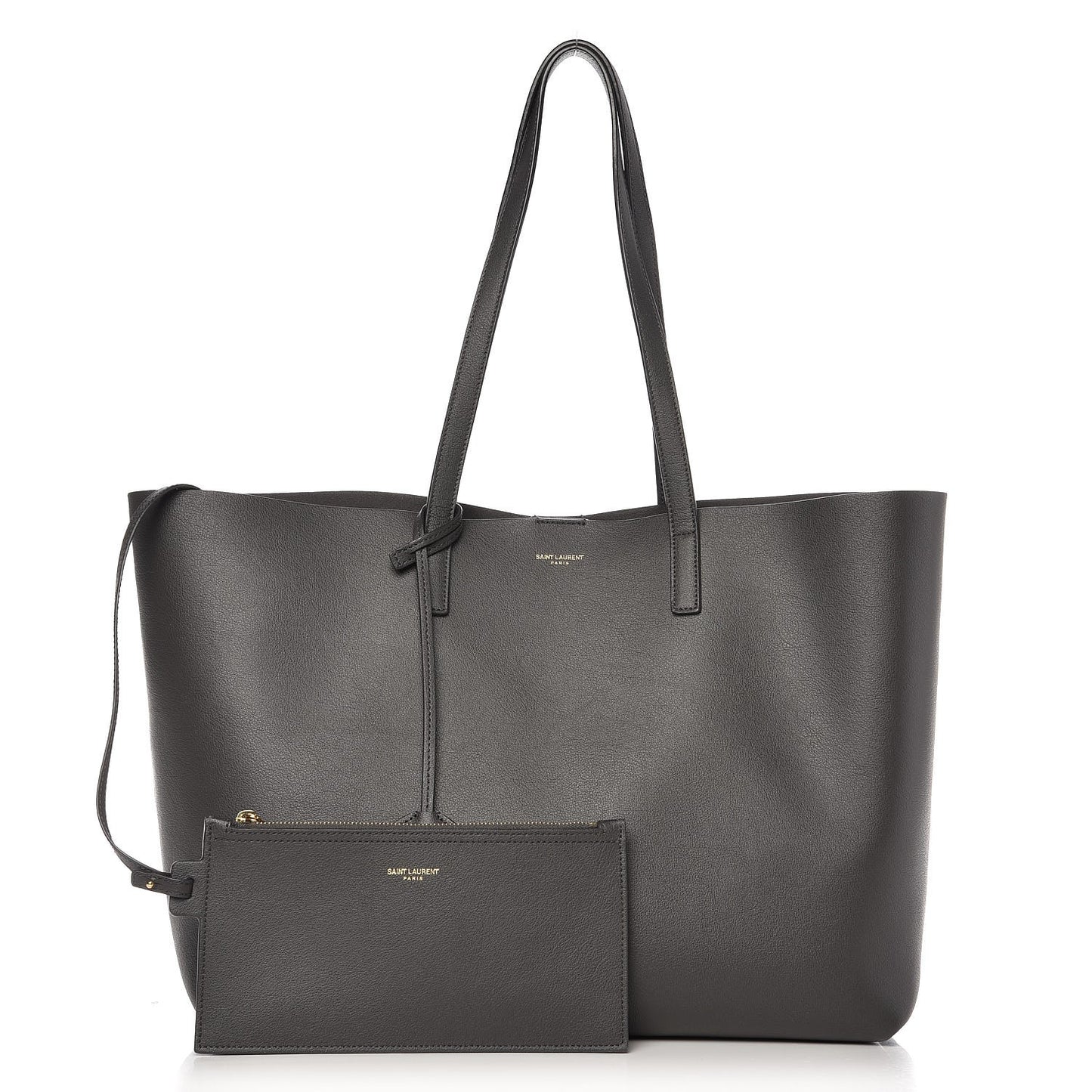 Calfskin Large Shopping Tote Dark Grey