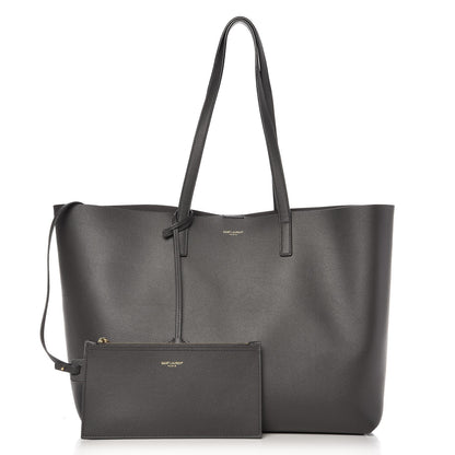 Saint Laurent Calfskin Large Shopping Tote Dark Grey 3 of 8