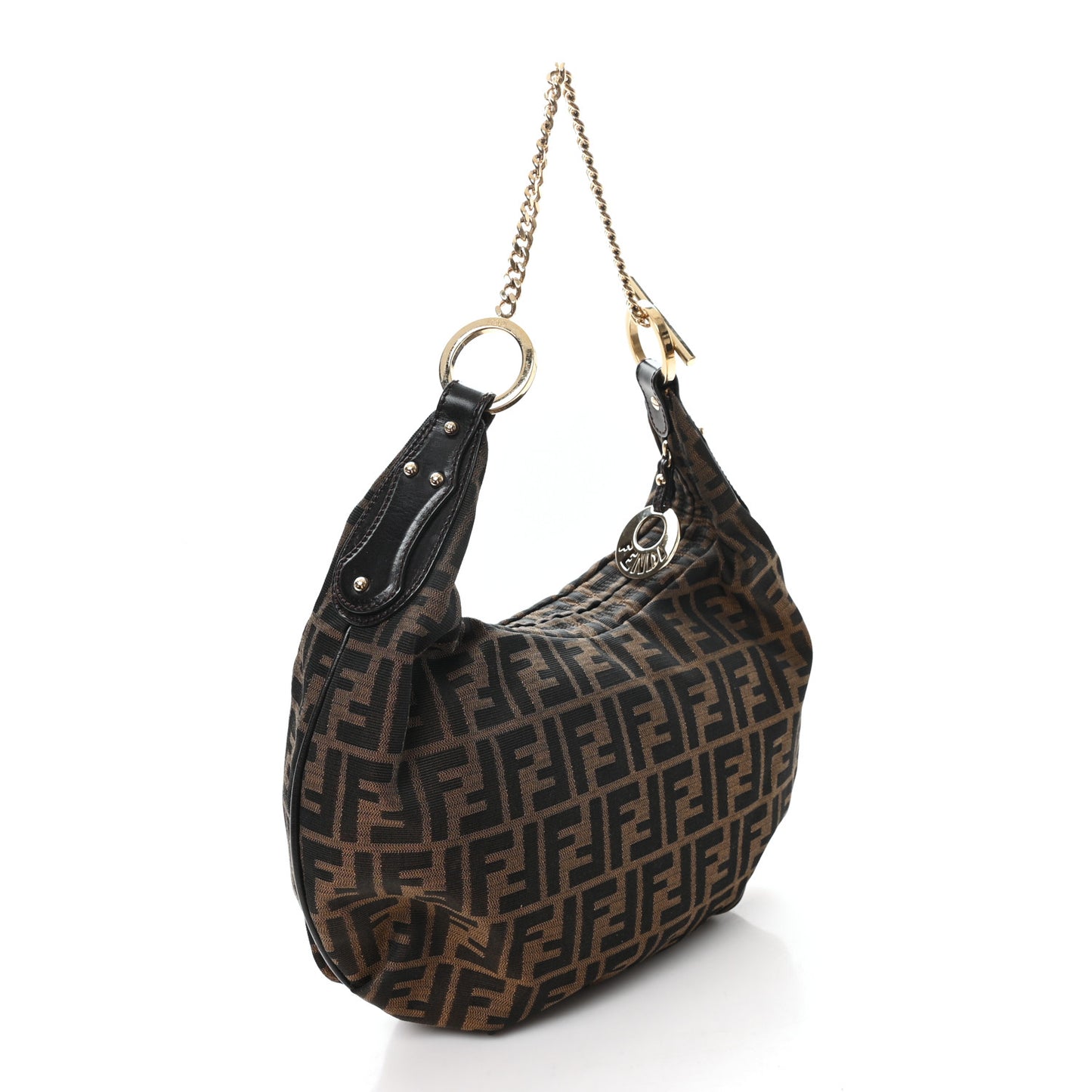 Zucca Small Chef Chain Hobo Tobacco