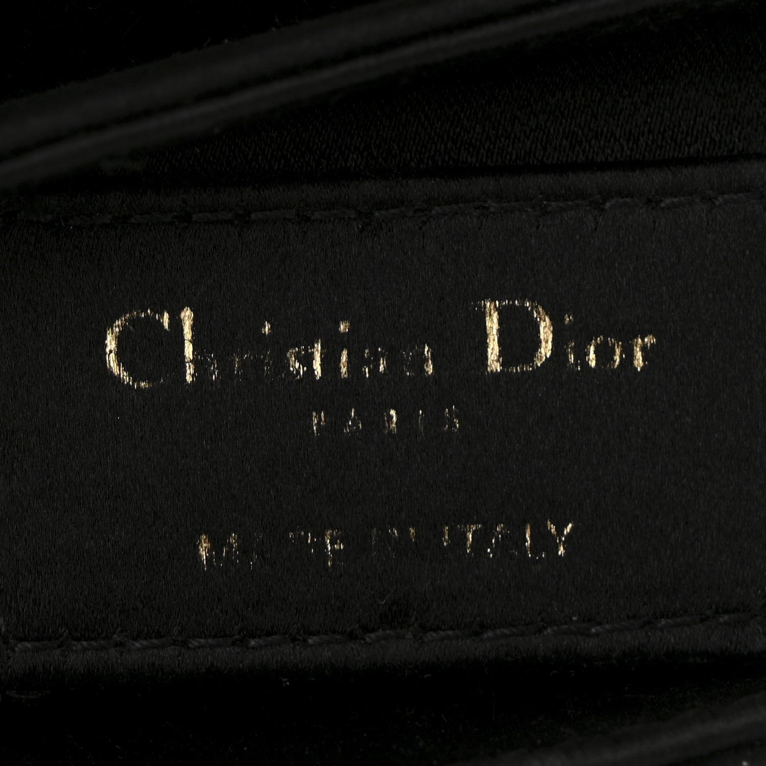 Christian Dior Satin Crystal Mini Saddle Bag Black 1760749
