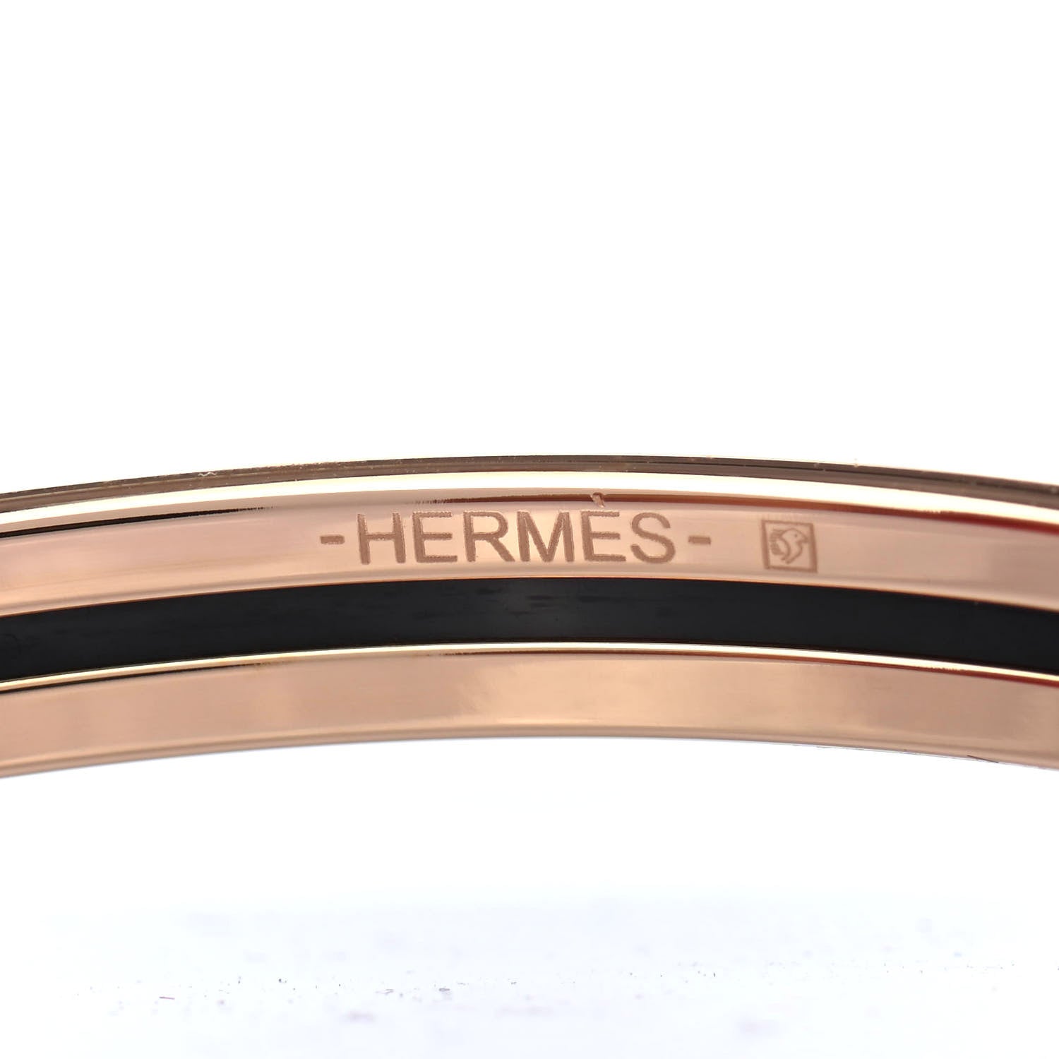 Hermes Enamel Printed Extra Narrow Printed Bracelet 65 Black 3 of 4