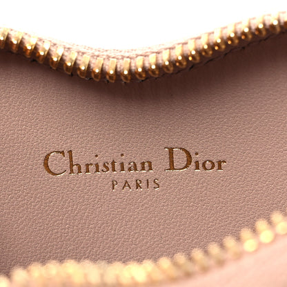 Christian Dior Calfskin Cannage Dioramour Caro Heart Pouch With Chain Rose Des Vents 6 of 12