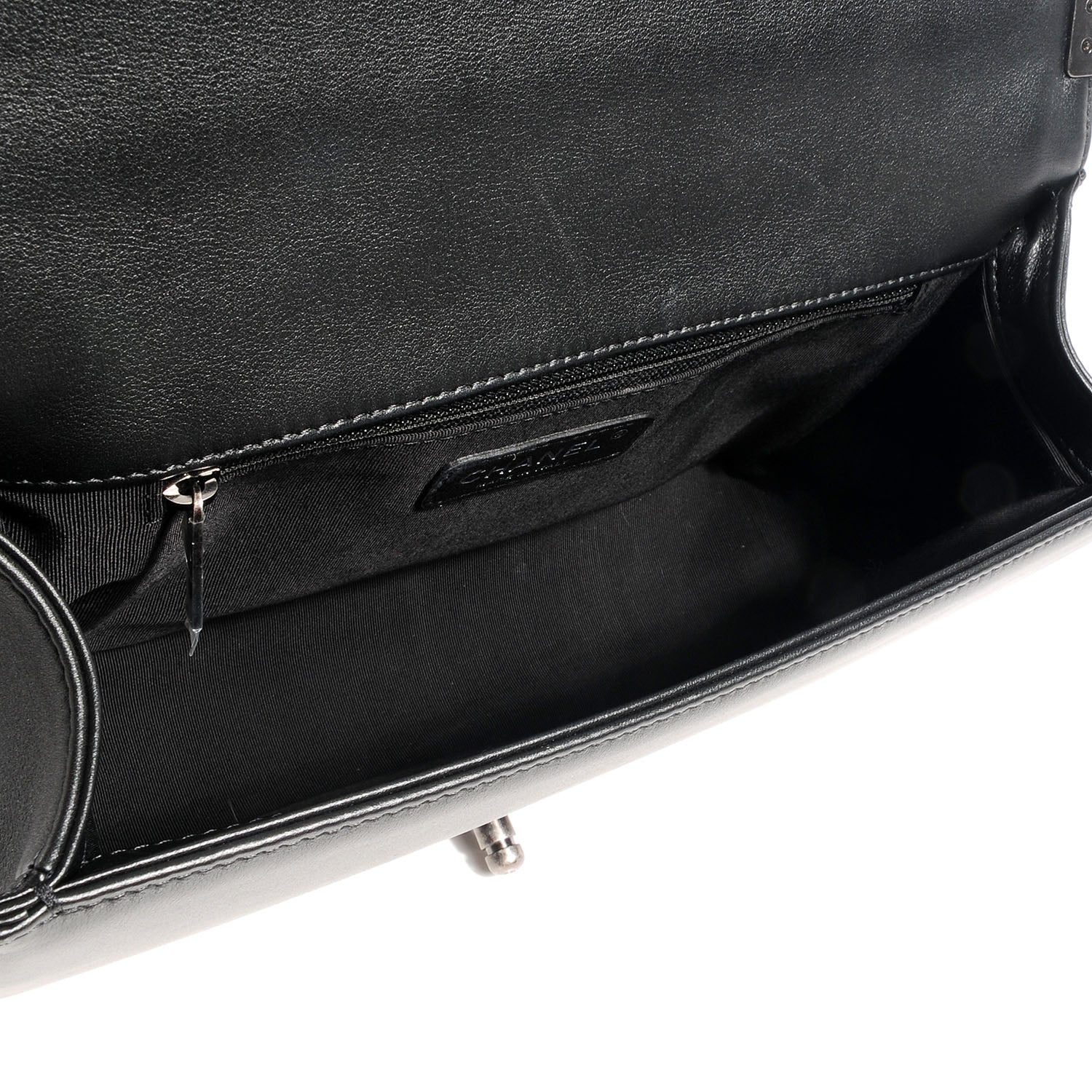 Chanel Leather Cordoba Medium Boy Flap Black 5 of 8