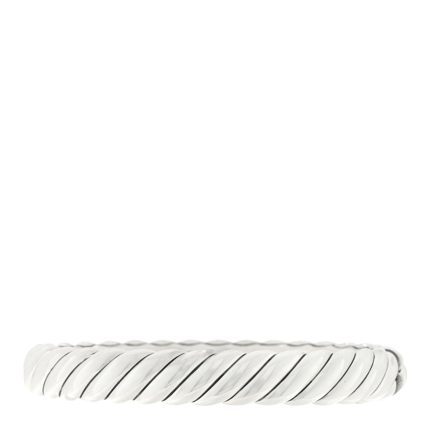 Sterling Silver 10mm Sculpted Cable Bangle Bracelet