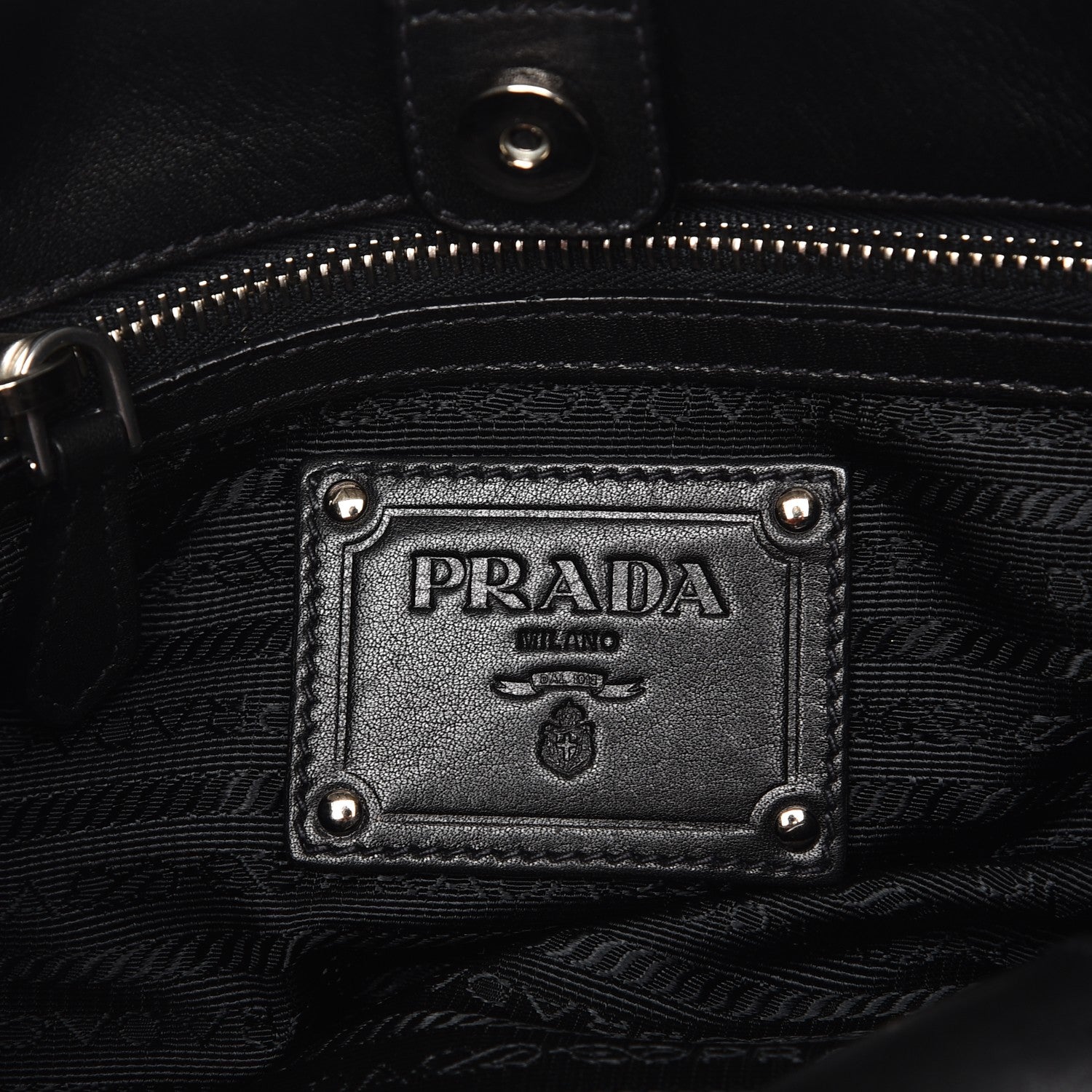 Prada Soft Calf Pleated Hobo Nero Black 6 of 8