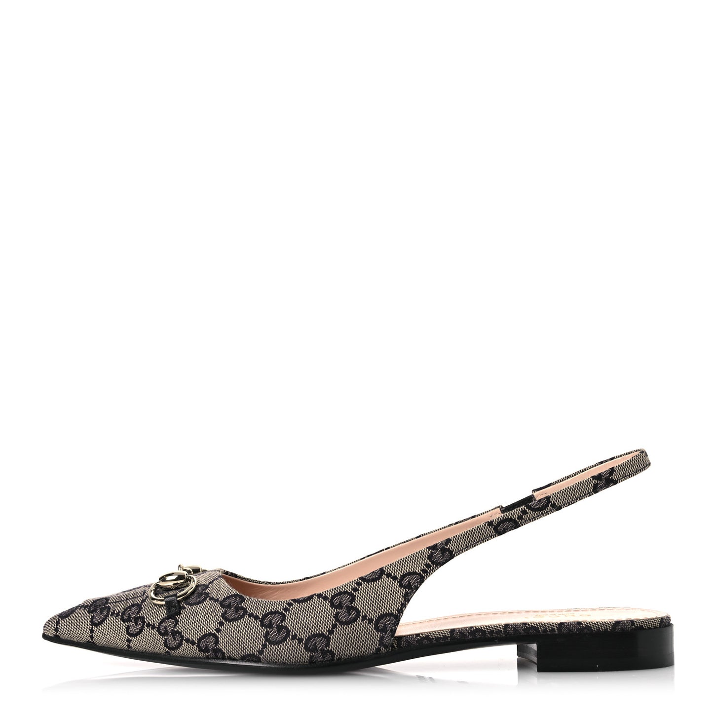 Monogram Horsebit Womens Slingback Ballet Flat 40 Beige Blue