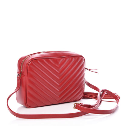 Saint Laurent Calfskin Matelasse Monogram Lou Camera Bag Rouge Eros 3 of 10