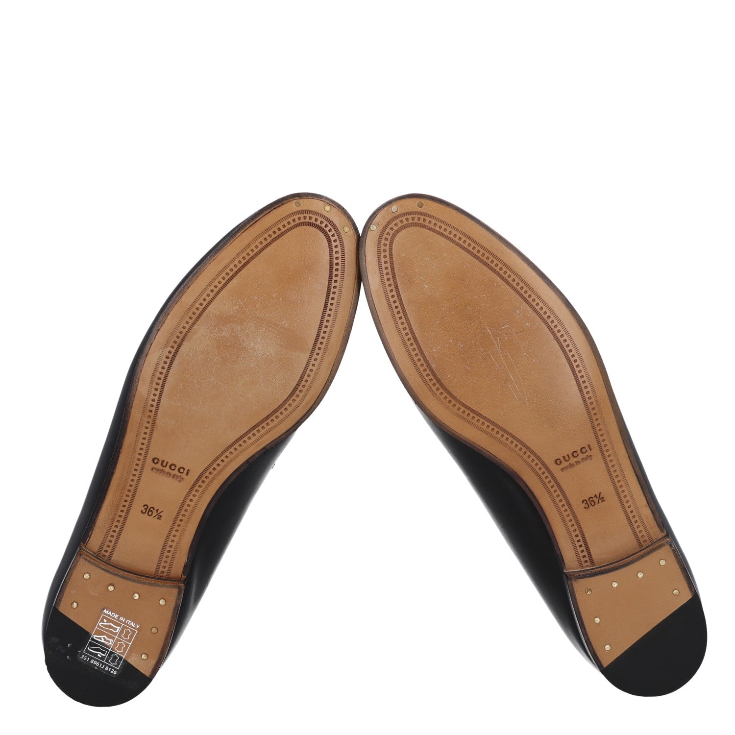 Gucci Calfskin Womens Jordaan Loafers 36.5 Black 7 of 11