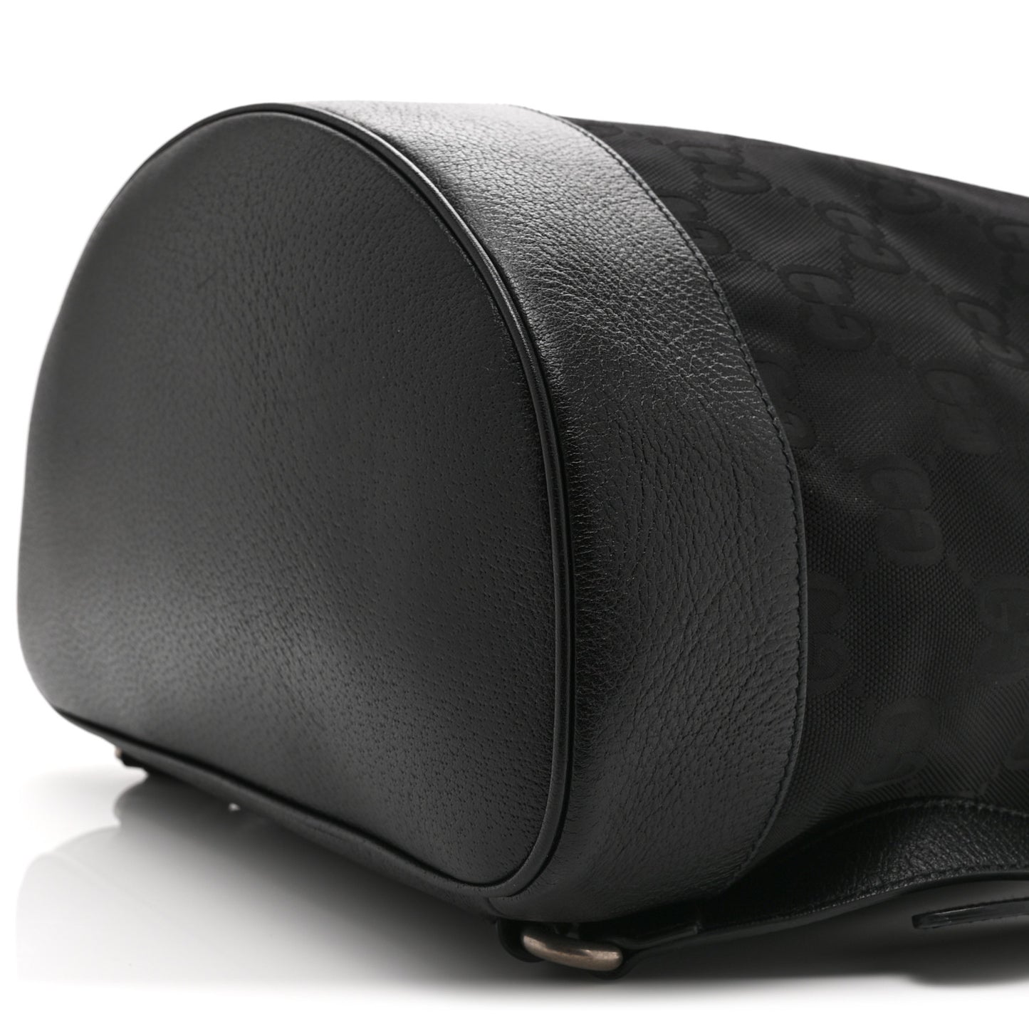 Econyl Nylon Monogram Off The Grid Drawstring Bucket Backpack Black